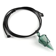 Load image into Gallery viewer, JOVIVI Natural Green Aventurine Necklace Hexagonal Pointed Cone Healing Crystals Stone Reiki Gemstone Chakra Pendant Necklace with Adjustable Rope
