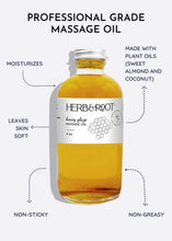 Load image into Gallery viewer, Herb &amp; Root Honey Flavored Massage Oil, Natural, Edible Delicious, Premium Grade Massage Therapy Oil Blend

