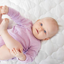 Load image into Gallery viewer, Waterproof Pack N Play Mattress Pad Protector, Comfortable and Durable Cotton Fabric, Fitted Baby Portable Mini Cribs, Graco Play Yards and Foldable Mini Crib Mattress Cover
