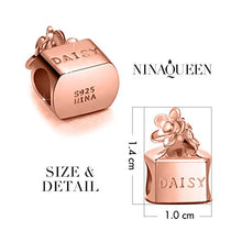 Load image into Gallery viewer, NinaQueen 925 Sterling Silver "Daisy Perfume" Bottles Charms, Charms for Bracelet
