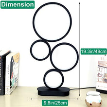 Load image into Gallery viewer, LENIVER LED Table Lamp, Modern Dimmable Bedside Table Light, 18W, 3 Color Modes, for Living Room, Bedroom, Office, Nightstand, Bookshelf (Black)
