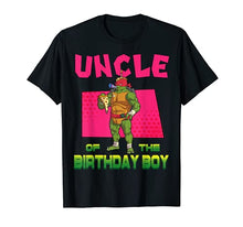 Load image into Gallery viewer, Mademark x Teenage Mutant Ninja Turtles - Mens Raphael Uncle of the Birthday Boy Pizza Theme Party T-Shirt
