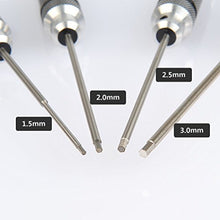 Load image into Gallery viewer, OFNMY 4pcs Hex Screw Driver Tools Kit Set 1.5mm 2.0mm 2.5mm 3.0mm Metric RC Helicopter Screw driver
