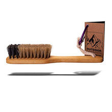 Load image into Gallery viewer, Valentino Garemi Outdoor Cleaning Brush – Genuine Boar Bristles - Mud Pet Hair or Stain Remove from Textile Fabric Cloths, Leather Footwear Materials - Made in Germany
