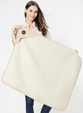 Load image into Gallery viewer, Radia Smart 5G Anti-Radiation, EMF Protection Baby Blanket, Pregnancy Belly Shielding, Organic Cotton, Cream, 35”x30"
