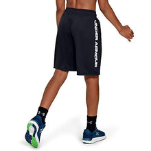 Load image into Gallery viewer, Under Armour Boys' Prototype Wordmark Shorts , Black (001)/Pitch Gray , Youth Medium
