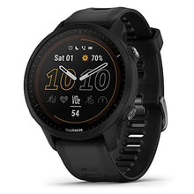 Load image into Gallery viewer, Garmin Forerunner 955 Solar (Black) 2022 GPS Running &amp; Triathlon Smartwatch | Runner’s Bundle with Screen Protectors (x4) &amp; Portable Charger | Race Predictor, Ultra Long Battery, VO2 Max, Heart Rate
