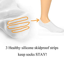 Load image into Gallery viewer, Men&amp;Women No Show Low Cut Socks Cotton No See invisible Non-Slide White Socks 6 Pack
