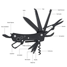 Load image into Gallery viewer, Amazon Basics 15-in-1 Stainless Steel Multitool Pocket Knife Safety Lock with Nylon Sheath
