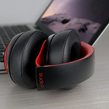 Load image into Gallery viewer, SoloWIT Replacement Ear Pads Cushions for Beats Studio 2 &amp; Studio 3 Wired &amp; Wireless Headphones, Earpads with Soft Protein Leather, Noise Isolation Memory Foam - Black
