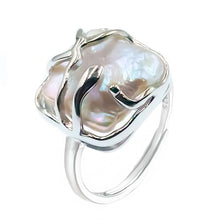 Load image into Gallery viewer, SEEMSAY Silver Baroque Pearl Ring for women 925 Sterling Silver Ring

