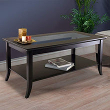 Load image into Gallery viewer, Winsome Genoa Rectangular Coffee Table with Glass Top And Shelf
