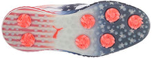 Load image into Gallery viewer, Puma Men's Ignite Pwradapt Caged Stars And Stripes Golf Shoe, Puma White-Peacoat-High Risk Red, 11
