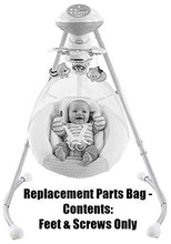 Load image into Gallery viewer, Fisher-Price Cradle 'n Swing Product Series Moonlight Meadow Cradle 'n Swing | CHM78 ~ Replacement Parts Bag ~ Contents: Feet &amp; Screws
