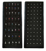 Load image into Gallery viewer, Tornito 100Pcs Stainless Steel Bone Nose Studs Hoop Nose Rings Set Multicolor Cubic Zirconia Hoop Tragus Cartilage Nose Ring Labret Nose Piercing Pin Jewelry for Women Men 1.5mm 22G
