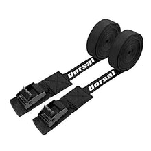 Load image into Gallery viewer, DORSAL Surfboard Kayak SUP Surf Roof Rack Tie Down Straps 15 FT (Set of 2) Black
