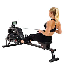 Load image into Gallery viewer, Sunny Health &amp; Fitness Water Rowing Machine Rower w/LCD Monitor - Obsidian SF-RW5713
