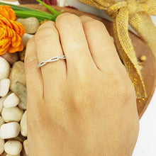 Load image into Gallery viewer, Dazzlingrock Collection 0.20 Carat (ctw) 14K Round White Diamond Ladies Infinity Wedding Band 1/5 CT, White Gold, Size 5.5

