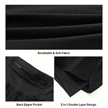 Load image into Gallery viewer, Star Vibe Workout Athletic Gym Yoga Shorts for Women Quick-Dry High Waisted Running Shorts with Zip Pockets and Liner 2 in 1 2 Pack Black/Pink M

