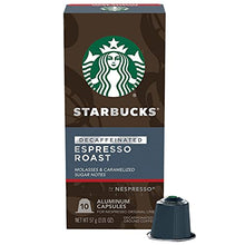 Load image into Gallery viewer, Starbucks by Nespresso, Decaf Espresso Dark Roast (50-count single serve capsules, compatible with Nespresso Original Line System)
