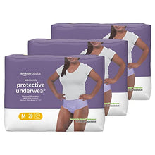 Load image into Gallery viewer, Amazon Basics Incontinence &amp; Postpartum Underwear for Women, Maximum Absorbency, Medium, 60 Count, 3 Packs of 20 (Previously Solimo)

