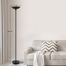 Load image into Gallery viewer, Floor Lamp - Torchiere Floor Lamp, 24W Dimmable Floor Lamp, 2160 Lumens, 3000K Warm White, Energy-saving, Metal Material, LED Floor lamp for Living Room, Standing Lamps for Bedrooms, Reading &amp; Office
