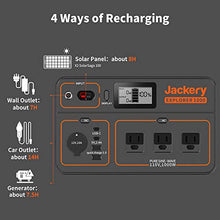 Load image into Gallery viewer, Jackery Portable Power Station Explorer 1000, 1002Wh Solar Generator (Solar Panel Optional) with 3x110V/1000W AC Outlets, Solar Mobile Lithium Battery Pack for Outdoor RV/Van Camping, Emergency
