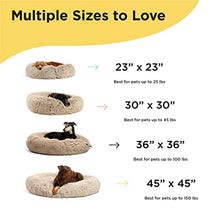 Load image into Gallery viewer, Best Friends by Sheri The Original Calming Donut Cat and Dog Bed in Shag Fur Taupe Small 23x23
