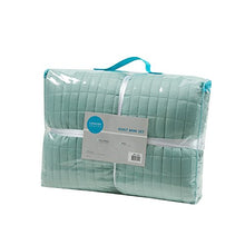 Load image into Gallery viewer, Comfort Spaces Kienna Quilt Set-Luxury Double Sided Stitching Design All Season, Lightweight, Coverlet Bedspread Bedding, Matching Shams, Full/Queen(90"x90"), Seafoam
