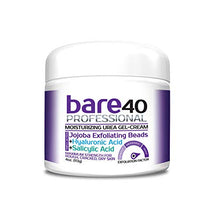 Load image into Gallery viewer, BARE 40 PRO, 40% Urea Gel w/ 2% Salicylic Acid, Hyaluronic Acid, Tea Tree Oil, Aloe Vera Extract, Jojoba Beads, 4oz Callus &amp; Corn Remover, Softens Cracked Heels, Superior Hydration to Urea Creams.
