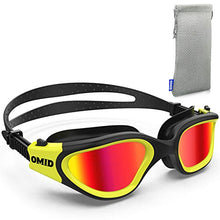 Load image into Gallery viewer, Swim Goggles, OMID Comfortable Polarized Swimming Goggles, Anti-Fog Leak Proof UV Protection Crystal Clear Vision Swim Goggles for Men Women Adult Youth (Yellow)
