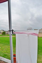 Load image into Gallery viewer, Trash-Ease-Canopy 1 inch - The Portable Trash Bag Holder- for The Canopy Tent. Great for: Camping, Tailgating, 13 Gallon Drawstring Garbage Bag Size, NO Tools Needed (Black &amp; Black)
