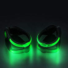 Load image into Gallery viewer, SLDHR LED Shoes Clip Lights USB charging for Night Running Gear, Color Changing RGB Strobe and Steady Color Flash Mode, Safety Clip Lights for Running, Jogging, Walking, Biking(One Pair)
