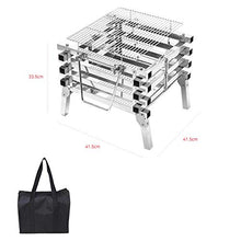 Load image into Gallery viewer, LUOYE Folding Campfire Grill, Portable Foldable Lightweight Stainless Steel Backpacking Stove Backyard Wood Burning Camping Fireplace for Bonfires Or Cooking
