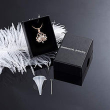 Load image into Gallery viewer, Cremation Jewelry Urn Pendant Necklace with Hollow Urn Cremation Jewelry for Ashes Lotus Flower Shape
