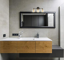 Load image into Gallery viewer, Kira Home Odette 22" Modern 3-Light Vanity/Bathroom Light + Clear Glass Globe Shades, Warm Brass Accents + Oil Rubbed Bronze Finish
