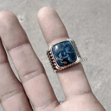 Load image into Gallery viewer, Natural Pietersite Ring, Natural Pietersite Jewelry, Mens Pietersite Ring, Heavy Ring, 925 Sterling Silver, Anniversary Gift Ring, Everyday Ring
