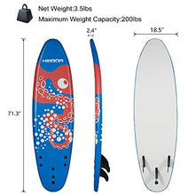 Load image into Gallery viewer, KINTNESS Surfboard with Eps Core and Fins Ellipse Top Longboard Suitable for Adults Outdoor Entertainment Blue

