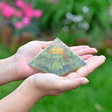 Load image into Gallery viewer, Orgone Pyramid - Flower Of Life Orgone Energy Peridot Copper Pyramid- Healing Crystals for EMF Protection Soul with Inner Psychic Sense-Vivid Dreams
