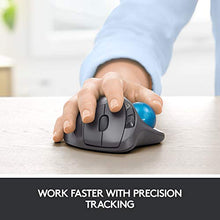 Load image into Gallery viewer, Logitech M570 Wireless Trackball Mouse – Ergonomic Design with Sculpted Right-Hand Shape, Compatible with Apple Mac and Microsoft Windows Computers, USB Unifying Receiver, Dark Gray
