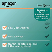 Load image into Gallery viewer, Amazon Basic Care Aspirin 81 mg Pain Reliever (NSAID) Chewable Tablets, Low Dose Aspirin, Orange Flavor, 36 Count

