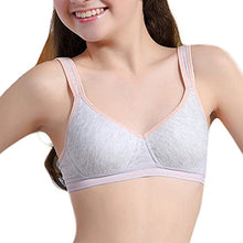 Load image into Gallery viewer, Phennie's Big Girls Cotton Training Bras Wireless Light Padded Sports Bras for Teens 8-18 Years Pink Size 32

