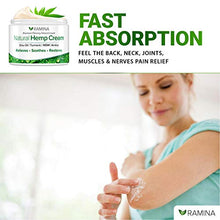 Load image into Gallery viewer, Ramina Natural Hemp Extract Pain Relief Cream - Made in USA - Potent Turmeric, MSM &amp; Arnica - Relieves Inflammation, Muscle, Joint, Back, Knee, Nerves &amp; Arthritis Pain - Non-GMO - 2 fl. oz
