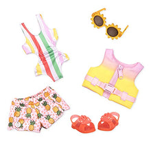 Load image into Gallery viewer, Glitter Girls by Battat – Bright as The Sun! – 14" Deluxe Swimsuit Doll Outfit – Toys, Clothes, &amp; Accessories for Girls Ages 3 &amp; Up, Brown
