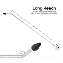 Load image into Gallery viewer, Hiltex 31111 Long Reach Pneumatic Air Blow Gun | 24” Length | 1/4"" NPT Air Inlet | Angled Aluminum Nozzle with Pistol Grip Trigger | Rubber Tip"
