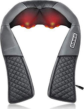 Load image into Gallery viewer, Medcursor Neck Shoulder Massager with Heat, Electric Shiatsu Back Massage Device, Portable Deep Tissue 3D Kneading Pillow for Muscle Pain Relief, Home, Office, Car Use - Ideal Gifts
