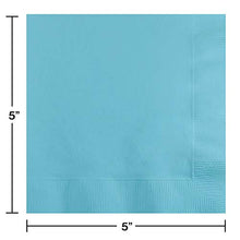 Load image into Gallery viewer, 50-Count Touch of Color 3-Ply Paper Beverage Napkins, Pastel Blue
