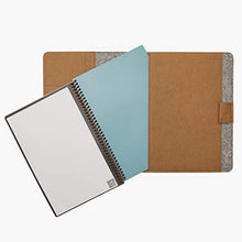 Load image into Gallery viewer, Moonsafari A4 Reusable Notebook Cover &amp; Rocketbook Cover Smart Business Notebook Cover for Everlast, Fusion, Wave, Moleskin and More with Pen Loop &amp; Business Card Holder - Brown,A4/Letter 11" x 8
