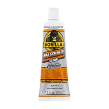 Load image into Gallery viewer, Gorilla Max Strength Clear Construction Adhesive, 2.5 Ounce Squeeze Tube, Clear, (Pack of 2)
