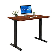 Load image into Gallery viewer, Flexispot Standing Desk, 48 x 24 Inches Height Adjustable Desk, Electric Sit Stand Desk Home Office Desks Whole-Piece Desk Board (Black Frame + 48 in Mahogany Top)
